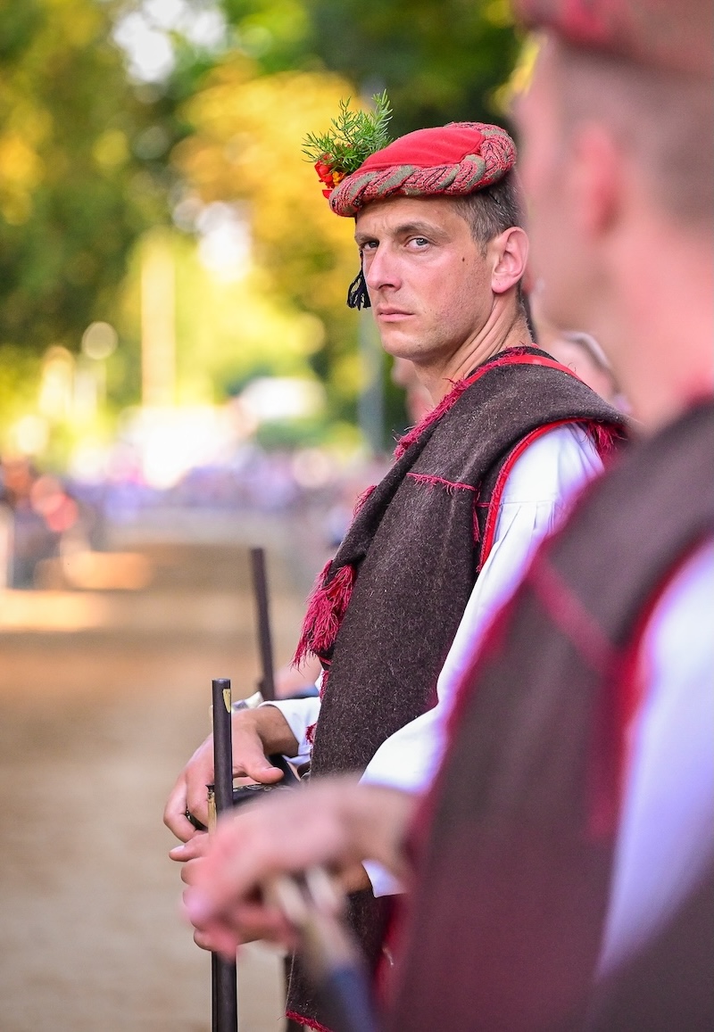An alkarski momak in traditional Sinjska Alka attire