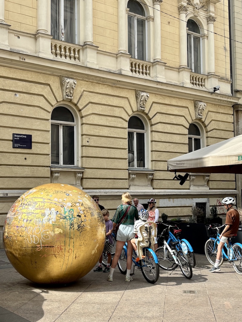 The Grounded Sun, a public art installation representing the Sun in Zagreb