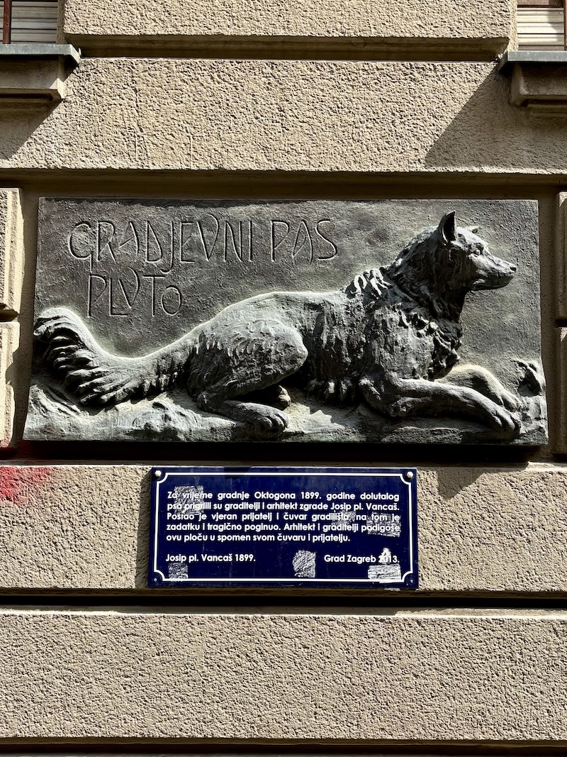 The Pluto dog memorial in Zagreb