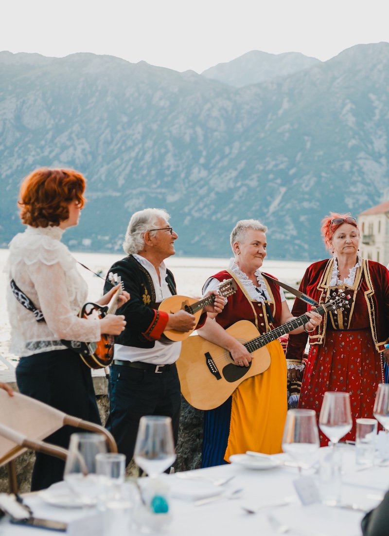 Traditional musicians in Montenegro, Perast