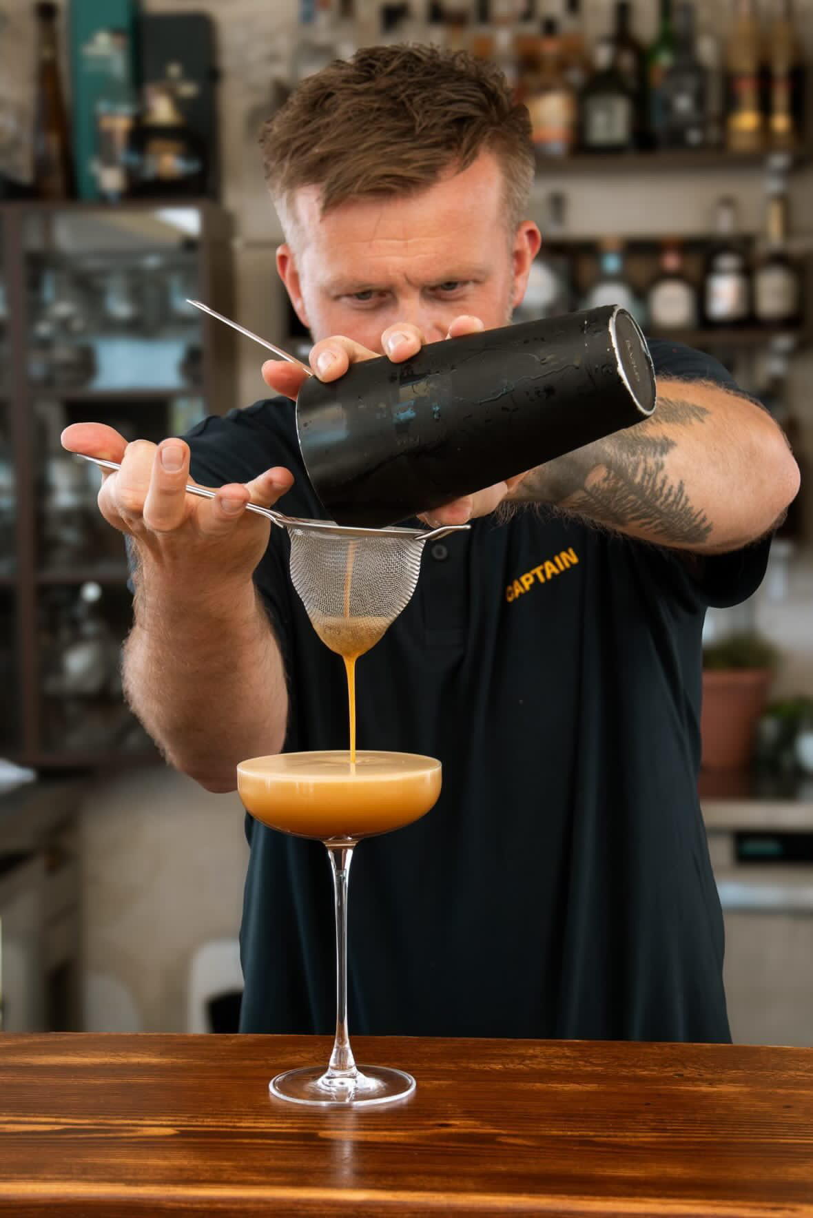Bartender preparing a cocktail on Hvar island, Croatia
